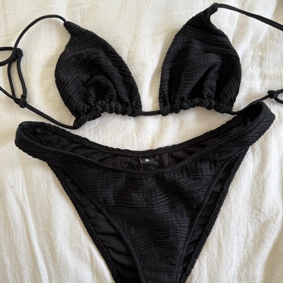 SU78 Black Bikini Set Size Small - Picture 1 of 3